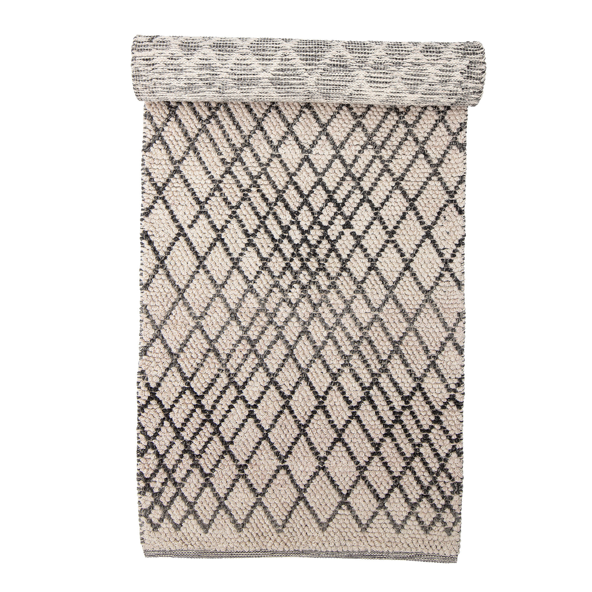 BLOOMINGVILLE Kaya gulvtæppe - grå uld (250x80)