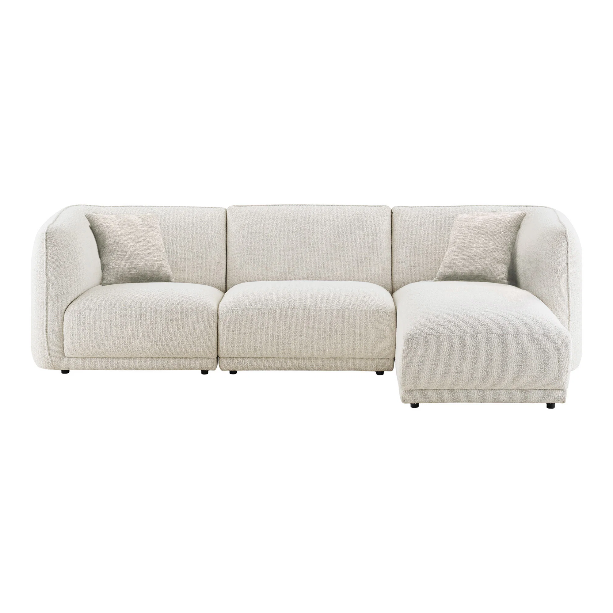 HOUSE NORDIC NOOR LOUNGESOFA HØJERSTILLET 2 PUDER HVID - 276
