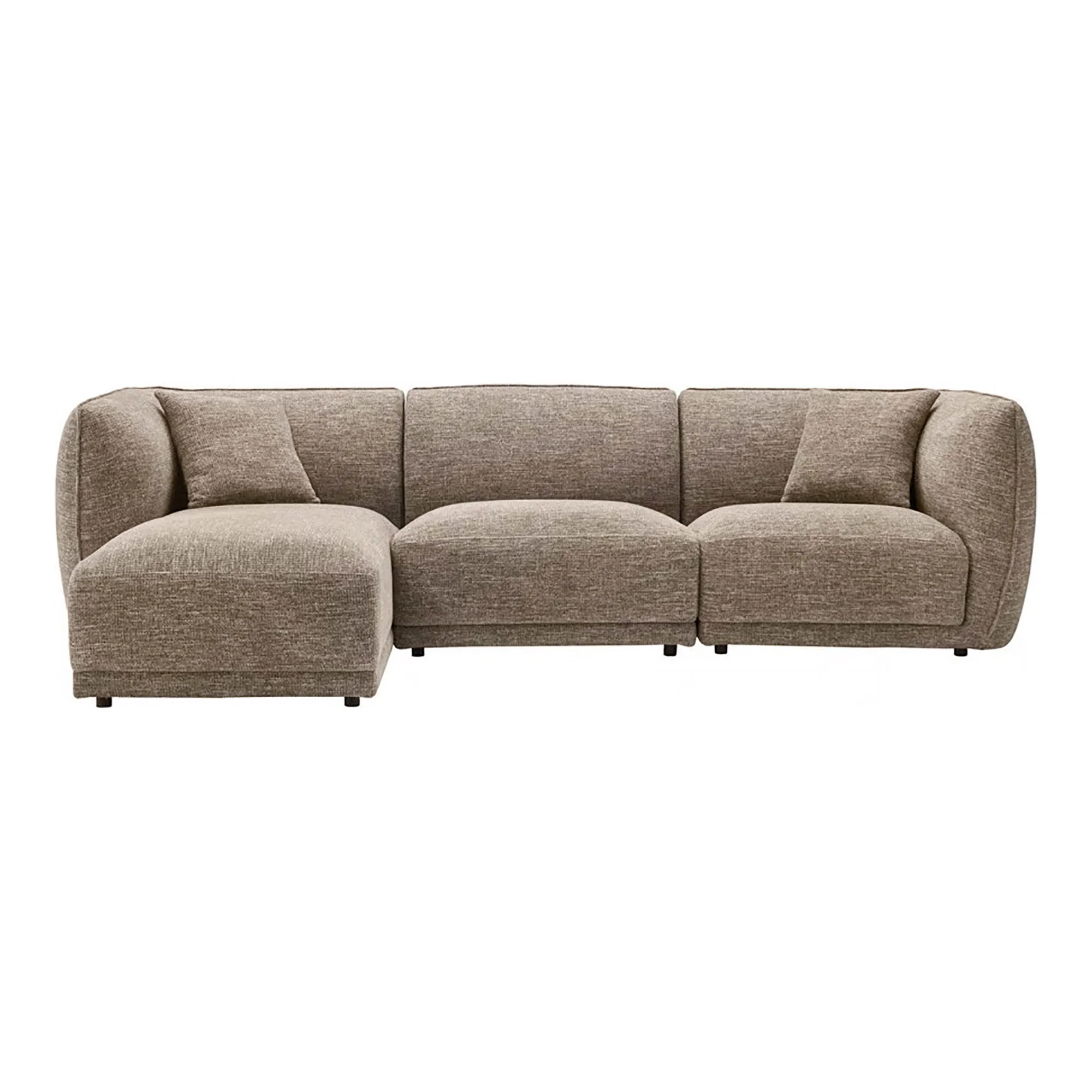 HOUSE NORDIC NOOR LOUNGESOFA VENSTREVENDT 2 PUDER BRUN - 276