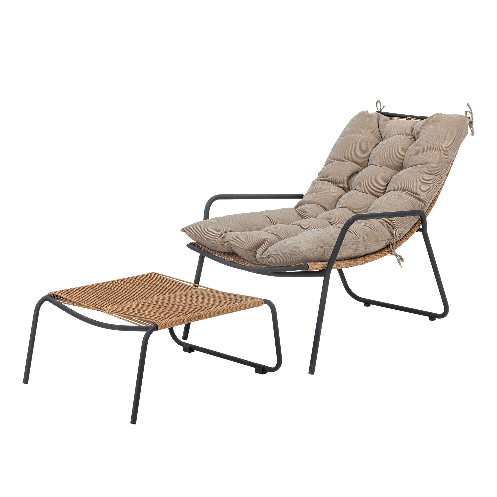 Bloomingville Boel Liggestol Taburet Metal Natur 100