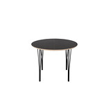 HASLEV SYMPHONY SPISEBORD 82 SORT LINOLIUM METAL SORTE BEN – 105