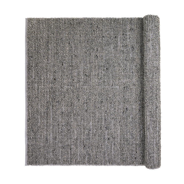 6: BROSTE COPENHAGEN Thomas gulvtæppe - grå uld/viscose, rektangulær (300x200)