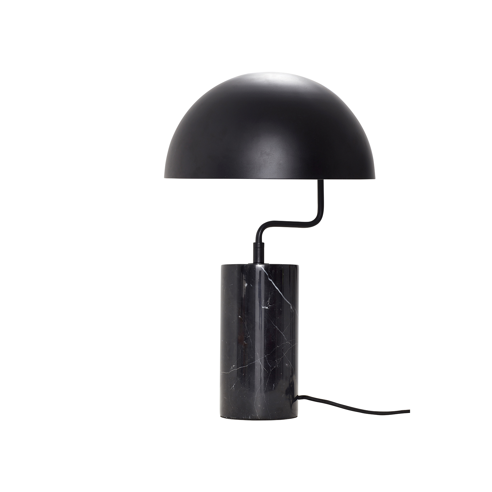 Hübsch Bordlampe i sort - metal/marmor