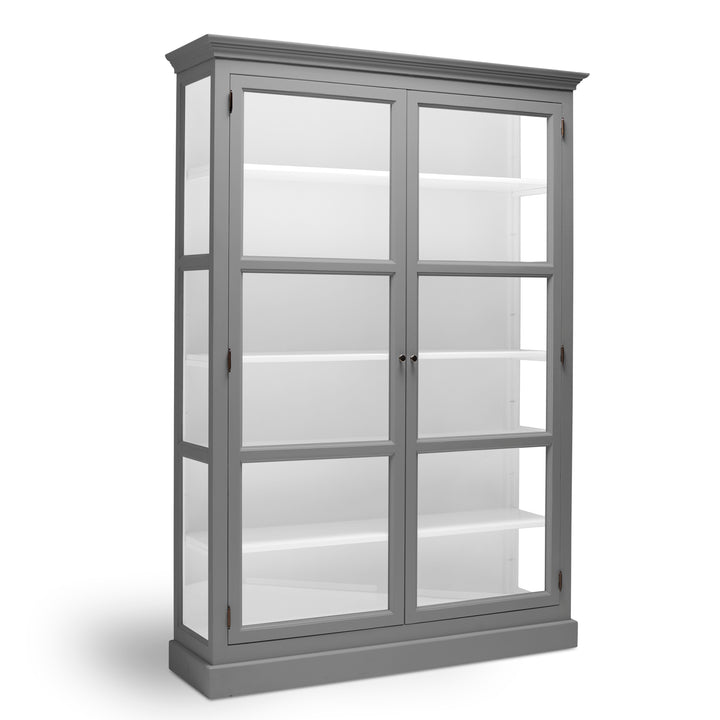 LIVINGOODIES VITRINSKAB CARLINGTON STOR GR/HVID- 145