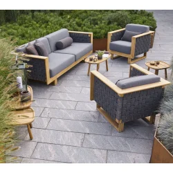 Cane-Line Angle 3pers/ Sofa - Teak 220