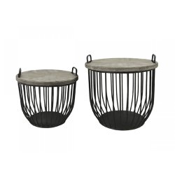 CHIC ANTIQUE SOFABORDE M/TRLG SORT - 57