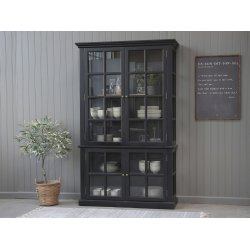 CHIC ANTIQUE MARSEILLE VITRINESKABE M/4 LGER SORT - 196