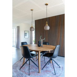 HOUSE NORDIC MONACO SPISEBORDSSTOL M/DREJEFOD SORT PU - 86