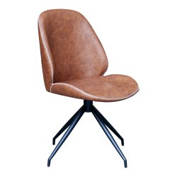 HOUSE NORDIC MONTE CARLO SPISEBORDSSTOL M/DREJEFOD BRUN PU L�DER - 88