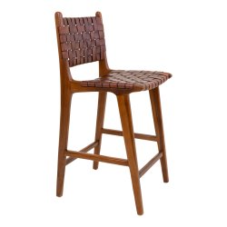 House Nordic Perugia Counterstol - brun med brunt l�der 101