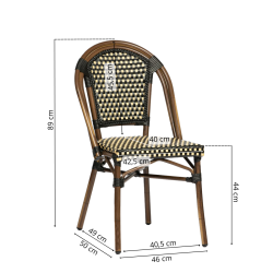 ZEDERKOF JASON CAF�STOL BRUN/SORT - 86