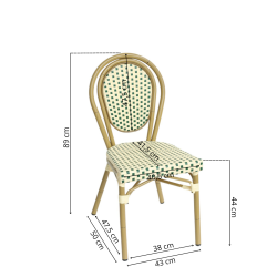 ZEDERKOF PARIS CAF�STOL GR�N/BEIGE - 89