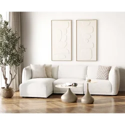 HOUSE NORDIC NOOR LOUNGESOFA VENSTRESTILLET 2 PUDER HVID - 276