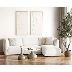 HOUSE NORDIC NOOR LOUNGESOFA H�JERSTILLET 2 PUDER HVID - 276