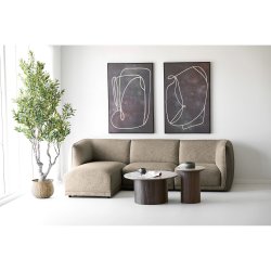 HOUSE NORDIC NOOR LOUNGESOFA VENSTREVENDT 2 PUDER BRUN - 276