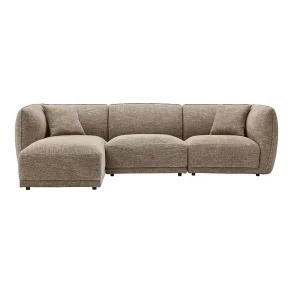 HOUSE NORDIC NOOR LOUNGESOFA VENSTREVENDT 2 PUDER BRUN - 276