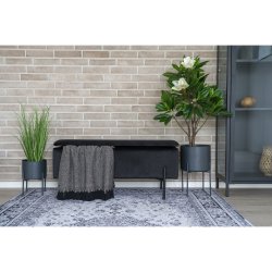 House Nordic Watford Bnk - sort velour m. opbevaring 95