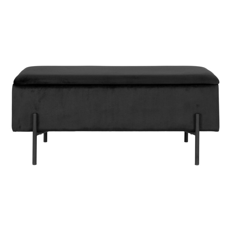 House Nordic Watford Bnk - sort velour m. opbevaring 95