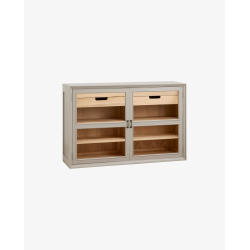 NORDAL VIVA VITRINESKAB M/2 L�GER LAV GR�/NATUR - 96