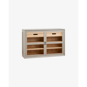 NORDAL VIVA VITRINESKAB M/2 L�GER LAV GR�/NATUR - 96