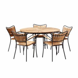 CINAS ORIGINAL ELLEN ANTRACIT ALUMINIUM/STOLE/BORD ST TEAK - 150