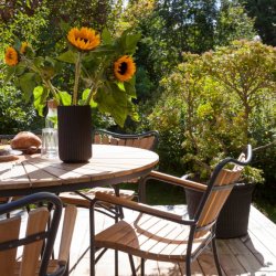 CINAS ORIGINAL ELLEN ANTRACIT ALUMINIUM/STOLE/BORD ST TEAK - 130