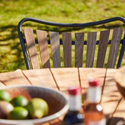 CINAS ORIGINAL ELLEN ANTRACIT ALUMINIUM/STOLE/BORD ST TEAK - 130