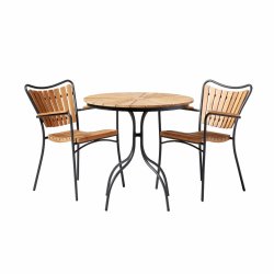 CINAS ORIGINAL ELLEN ANTRACIT ALUMINIUM/STOLE/BORD ST TEAK - 80