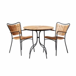 CINAS ORIGINAL ELLEN ANTRACIT ALUMINIUM/STOLE/BORD ST TEAK - 80