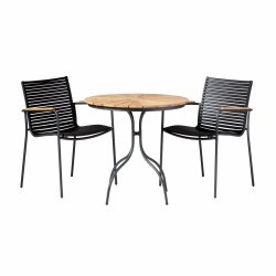 CINAS ORIGINAL ELLEN BORD/STOLE TEAK/MAT ANTRACIT - 80