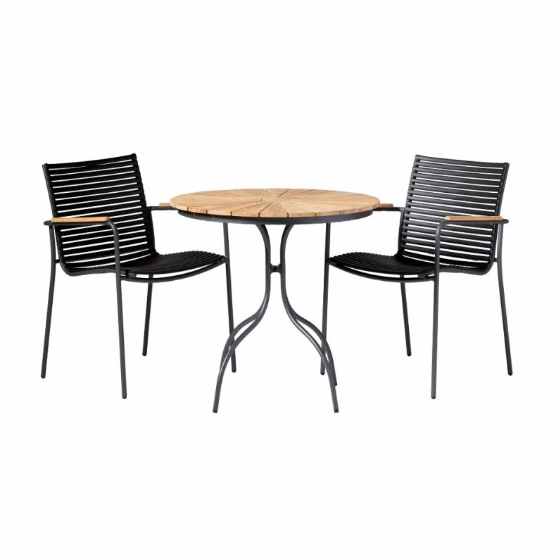 CINAS ORIGINAL ELLEN BORD/STOLE TEAK/MAT ANTRACIT - 80