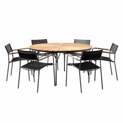 CINAS ORIGINAL ELLEN BORD/STOLE TEAK/MAT ANTRACIT - 150