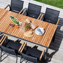 CINAS ORIGINAL MOOD EXTREME BORD/STOLE ALU/TEAK ANTRACIT - 208