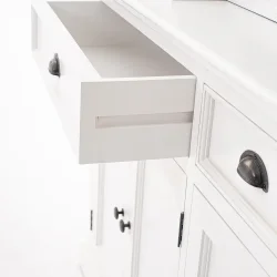 NOVASOLO HALIFAX KLASSISK HVID K�KKENREOL MED 5 L�GER 3 SKUFFER - 180