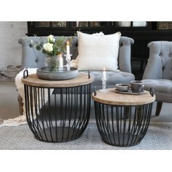 CHIC ANTIQUE SOFABORDE M/TRLG SORT - 57