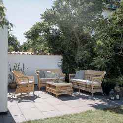 SIKA DESIGN CHARLOT 2 PERS EXTERIOR SOFA NATURAL INKL HYNDE - 134