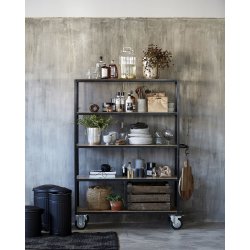 HOUSE DOCTOR REOL M/4 TR/ HJUL SORT JERN - 130