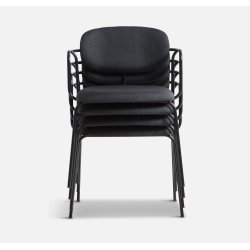 WOUD FRAME SPISEBORDSSTOL SORT - 77