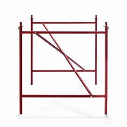 EIERMANN1 DESK GREY TABLETOP/RUST RED FRAME PLEASE WAIT TO BE SEATED - 120