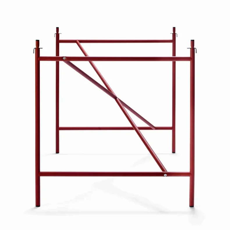 EIERMANN1 DESK BLACK TABLETOP/RUST RED FRAME PLEASE WAIT TO BE SEATED - 160