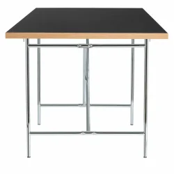 PLEASE WAIT TO BE SEATED EIERMANN2 SORT BORDPLADE/CHROMESTEL - 180