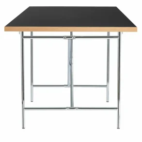 PLEASE WAIT TO BE SEATED EIERMANN2 SORT BORDPLADE/CHROMESTEL - 180