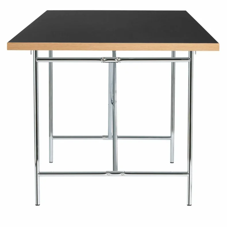 PLEASE WAIT TO BE SEATED EIERMANN2 SORT BORDPLADE/CHROMESTEL - 180