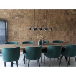 HOUSE NORDIC TOULON SPISEBORD SMOKE OLIERET M/BLGET KANT - 300