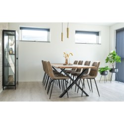 HOUSE NORDIC TOULON SPISEBORD EG OLIERET M/BLGET KANT- 240