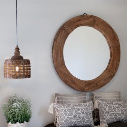 CHIC ANTIQUE GRIMAUD SPEJL M/TRRAMME NATUR - 100