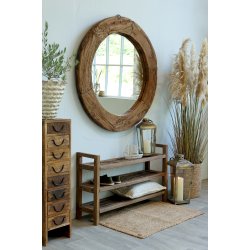 CHIC ANTIQUE GRIMAUD SPEJL M/TRRAMME NATUR - 100