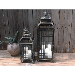 Chic Antique Lanterne/st 2 stk - antique sort 100