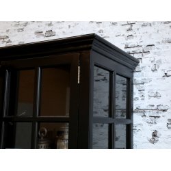 CHIC ANTIQUE MARSEILLE VITRINESKAB M/8 LGER SORT - 220