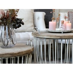 CHIC ANTIQUE SOFABORD M/TRLG HVID - 57